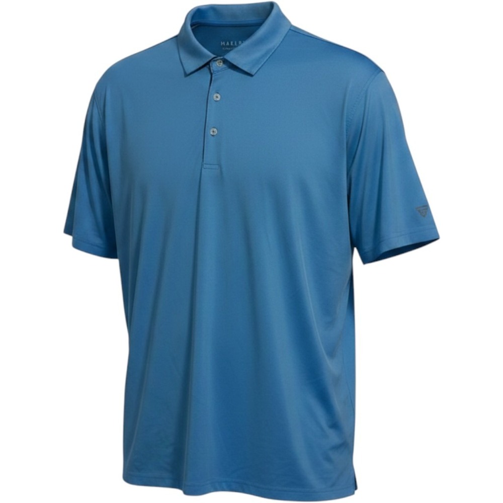 Maelreg Performance Polo‎ Mens 2XL Blue Short Sleeve Moisture Wicking Stretch